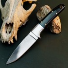 7.7" inch D2 Steel Hunting Knife Full Tang Resin Handle Fixed Blade + Sheath — photo 2