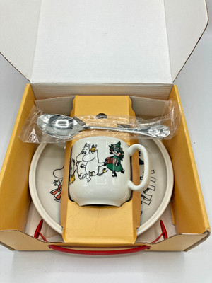 Arabia Moomin Valley child's set mug plate spoon Finland