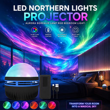 LED Northern Lights Projector Aurora Borealis Lamp RGB Bedroom Light