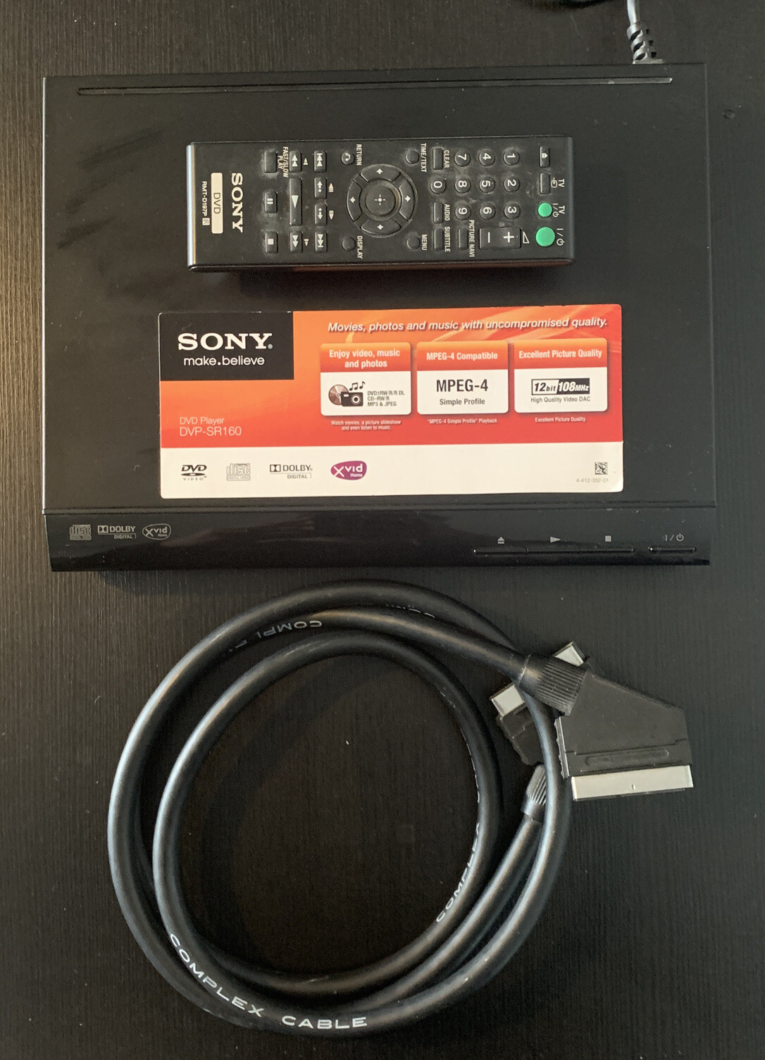 sony cd/dvd player with remote control model dvp-sr160 4905524842081 ...
