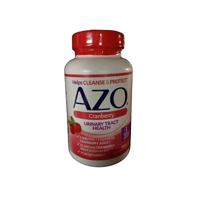 AZO Cranberry Urinary Tract Health 100 Softgels Exp 12/25 