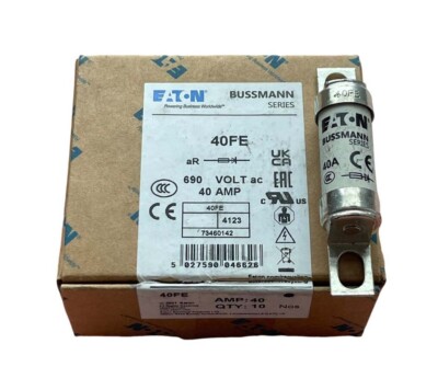 1pc ORIGINAL Bussmann 40ET 40A ( 40 Amp ) 690Vac Eaton Fuse BS88:4 High Speed