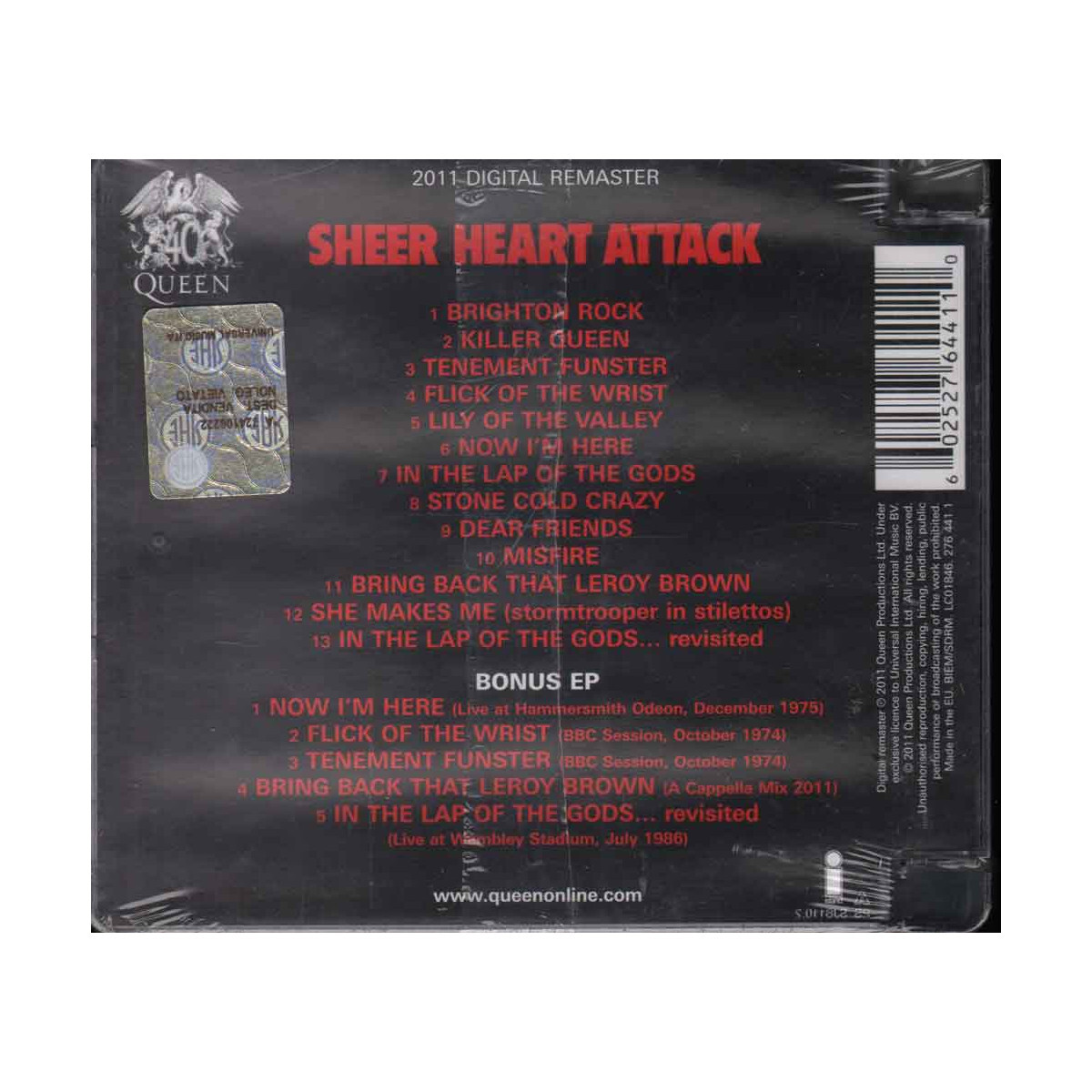 Queen CD EP Sheer Heart Attack / Island 276441 1 40th Anniv Queen CD EP Sheer Heart Attack / Island 276441 1 40th Anniv