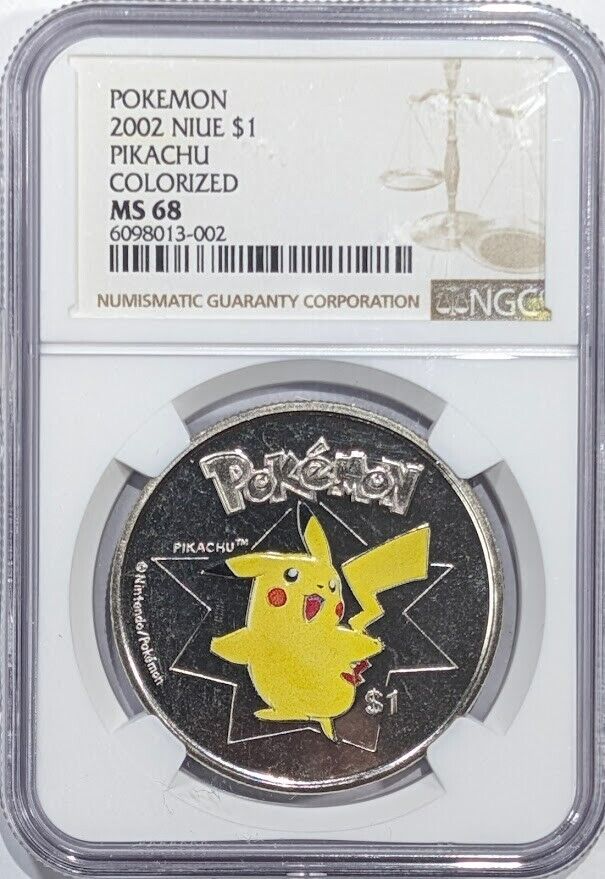 2002 Niue Pokemon Coin - PIKACHU Colorized NGC MS68 | eBay 2002 Niue Pokemon Coin - PIKACHU Colorized NGC MS68 | eBay