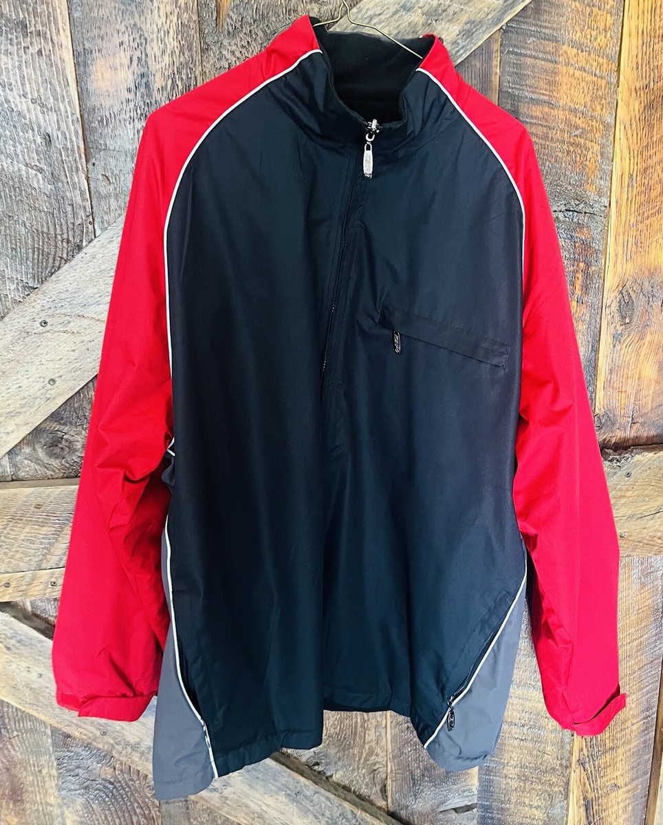 Kenpo Men's Double Sided Windbreaker Jacket Full Zip Red