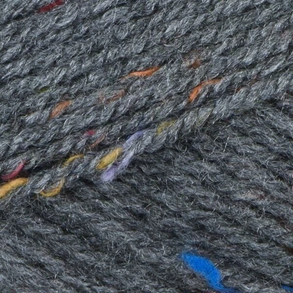 King Cole BIG VALUE TWEED DK Yarn 3652 SEAL With MULTI COLOR ACCENTS 100 Grams