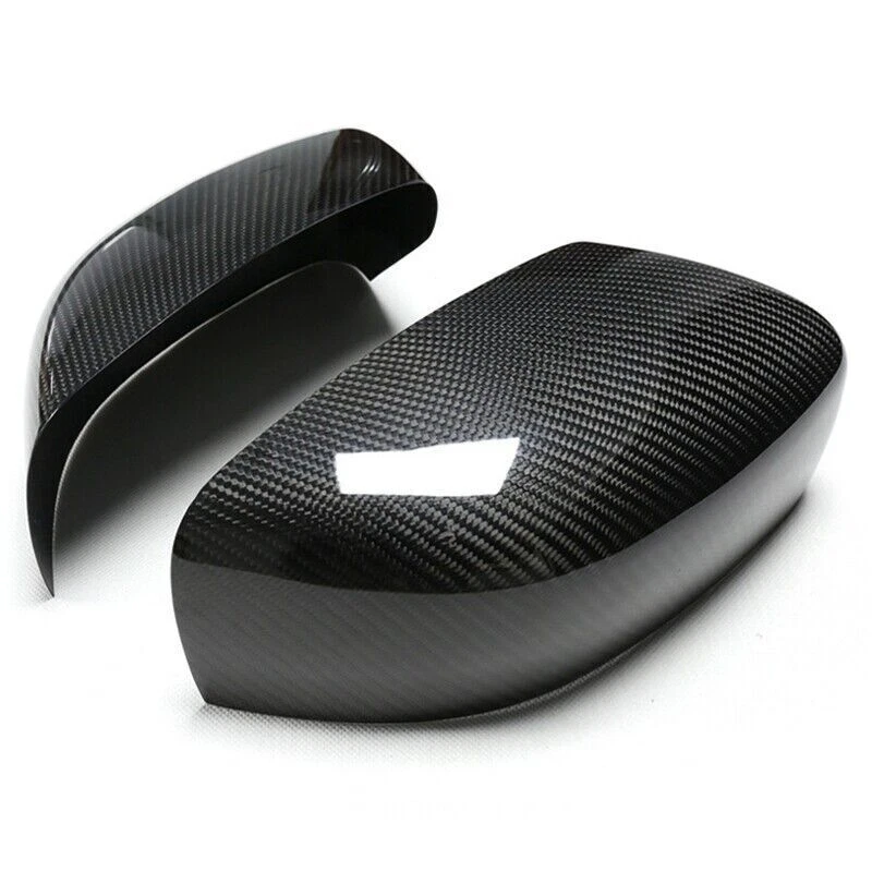 Cubiertas de espejos retrovisores laterales exteriores de fibra de carbono real para Maserati Ghibli Quattroporte Foto 3 de 4