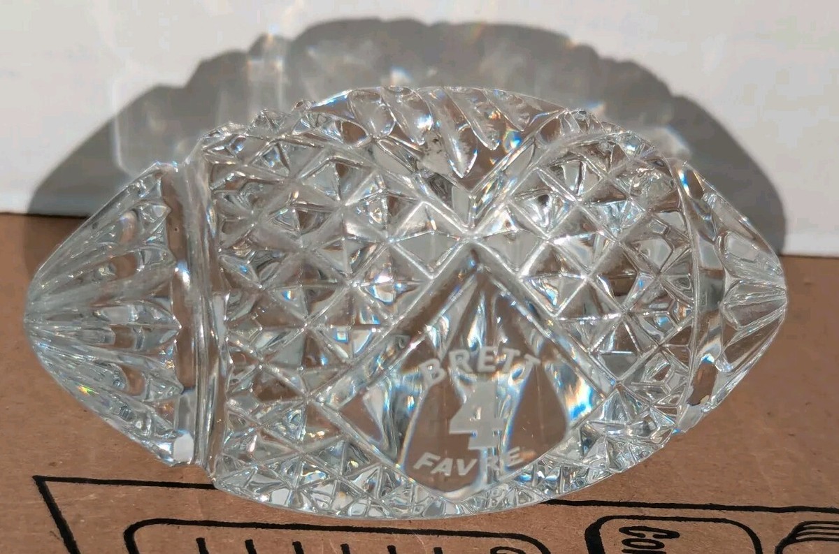 NFL Green Bay Packers Brett Favre Waterford Crystal Football 1083