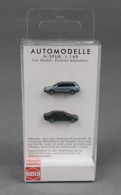 BUSCH 8346 (Spur N,1:160) Set Audi A4 Avant und Mercedes C-Klasse silber/grün - Bild 1 von 4