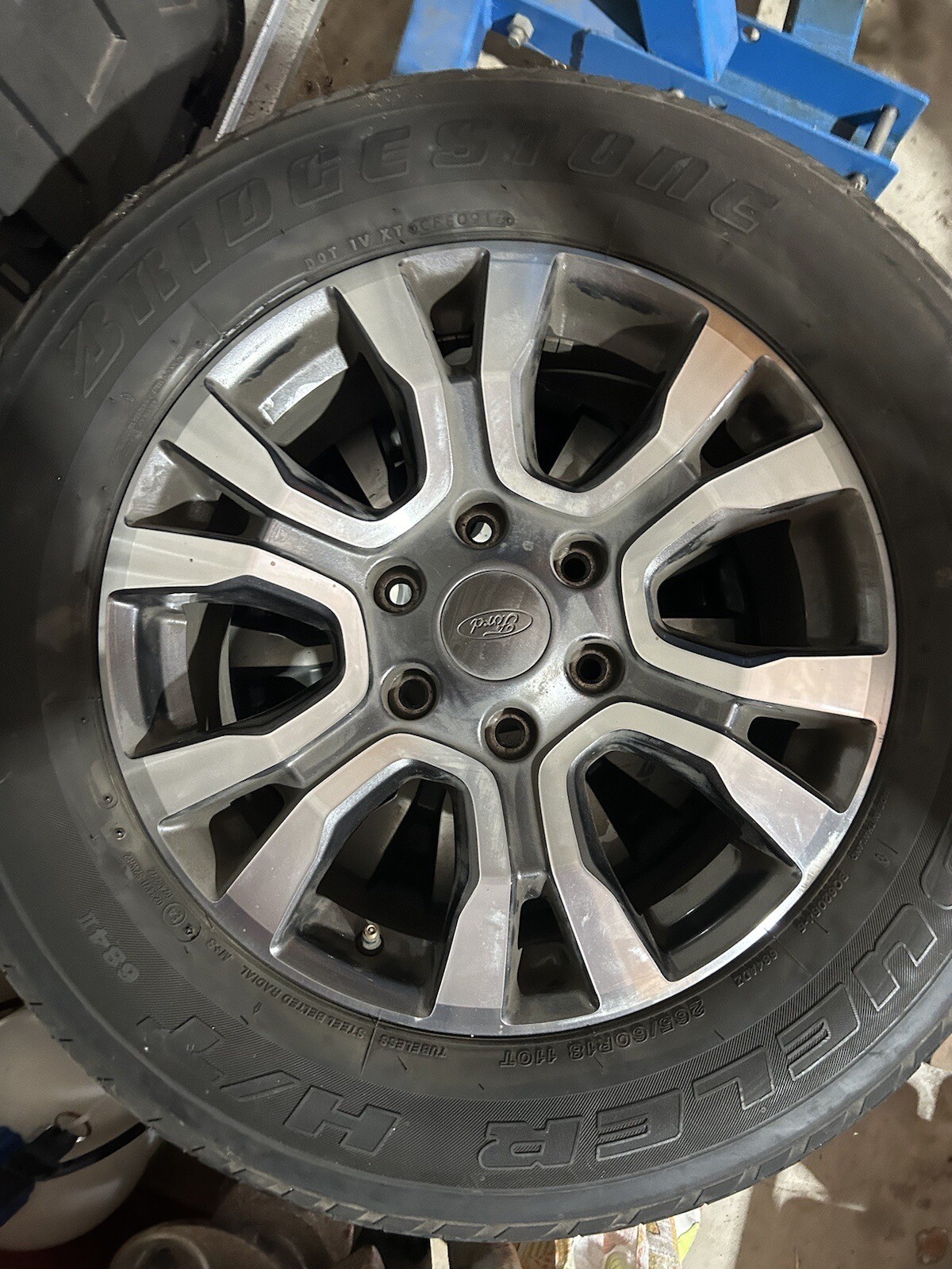 4 x FORD RANGER WILDTRAK WHEELS AND TYRES PX II 265/60R18 BRIDGESTONE