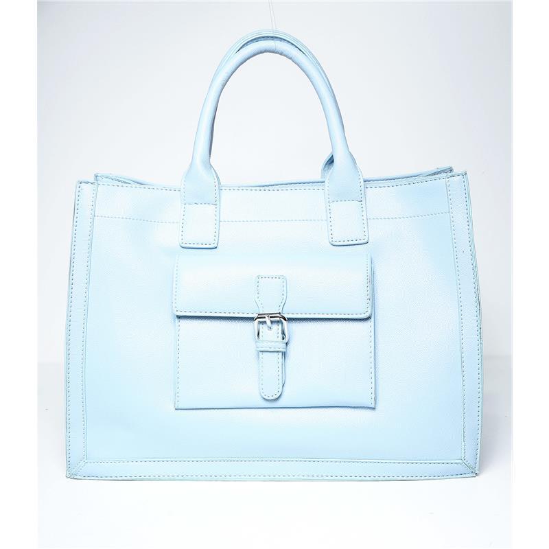 Bolso De Mano Para Dama De Cuero Sintético Azul Bebé Talla Única #AC1357