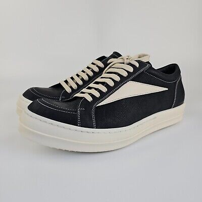 RICK OWENS Vintage Black/Milk Nubuck/Grained Leather RICK OWENS Vintage Black/Milk Nubuck/Grained Leather