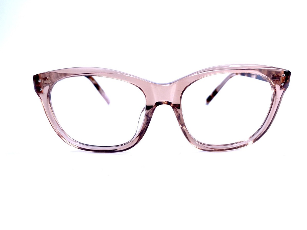 New Ete’ Lunettes Pink Brown Women\'s Eyeglasses Light Pink Geek-Chic Acetate Geometric Eyeglasses - Discolor main image 2