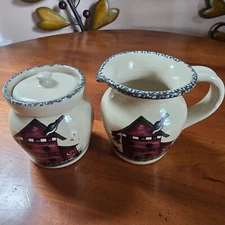 Home & Garden Party Handmade Set of 2 Canister with Lid & Pitcher Jug