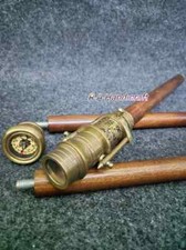 Compass Telescope Head Brass Antique Me's Choice Wooden Walking Stick Cane Gift