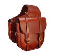 Vintage Handmade Leather Western Saddle Bag for Horse - Premium Quality A S 