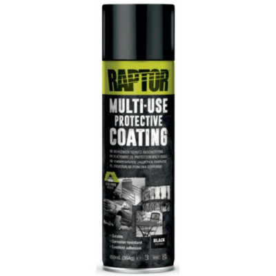 UPOL RAPTOR SCHWARZ AEROSOLSPRAY 1K MEHRZWECK RMUB/AL SCHUTZBESCHICHTUNG 450ML