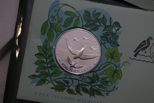 🧠🇨🇰 COOK ISLANDS 5 DOLLARS 1977 SILVER CROWN SCARCE FDC B78 #53 - Picture 3 of 7