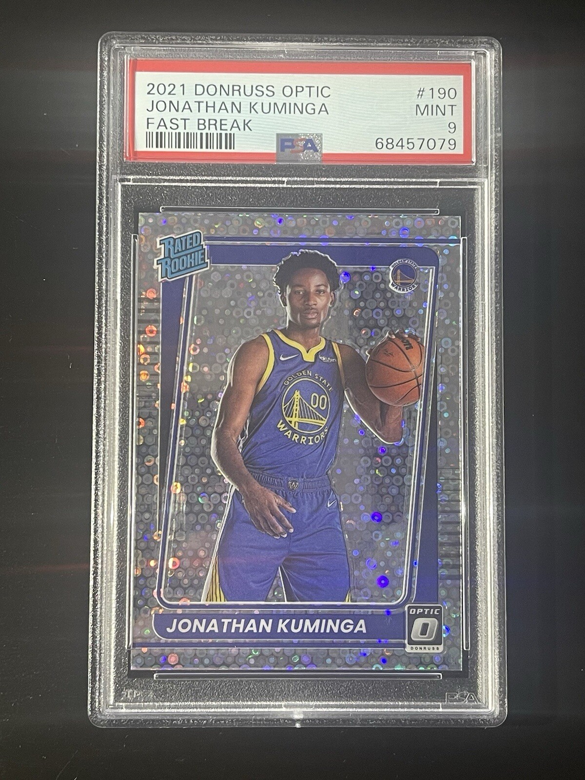 2021 Donruss Optic Fast Break #190 Jonathan Kuminga PSA 9 RC