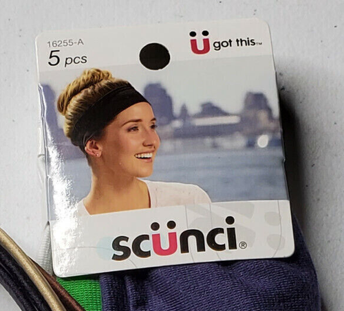 Scunci Accessori Capelli 5 Copricapo 4 Fasce Antiscivolo Grip Colori Assortiti - Foto 5 di 10
