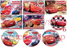Cialda - Ostia per torte Cars 3 Anche tonda e personalizzabile Anche A3