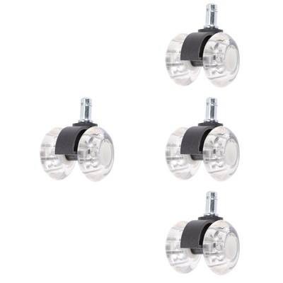  Set of 4 Haushaltsgeschirr LED Computerstuhlrollen Schreibtischstuhlrollen Büro