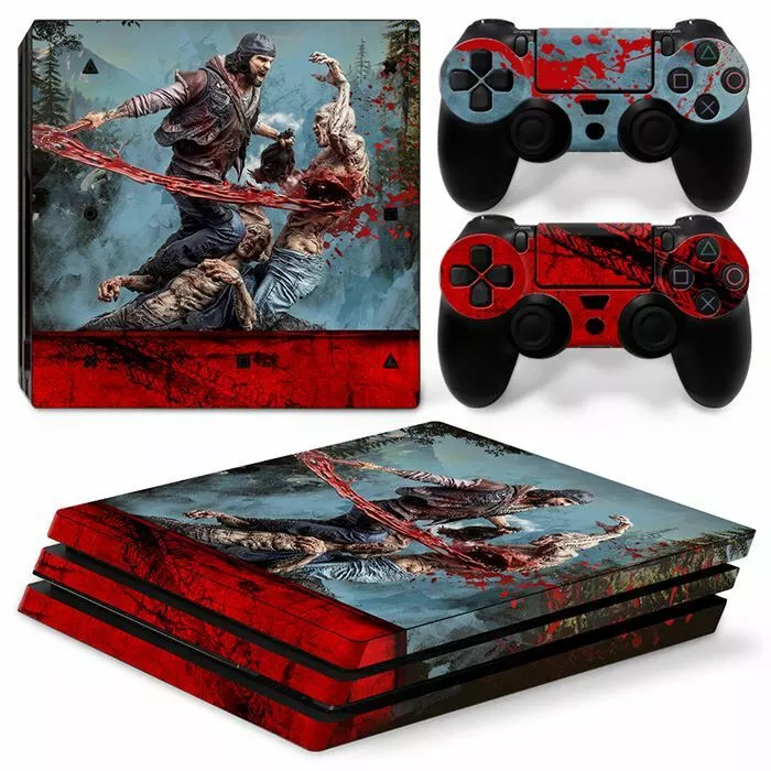 PS4 Pro Playstation 4 Console Skin Decal Sticker Days Gone + 2 Controller  Skins