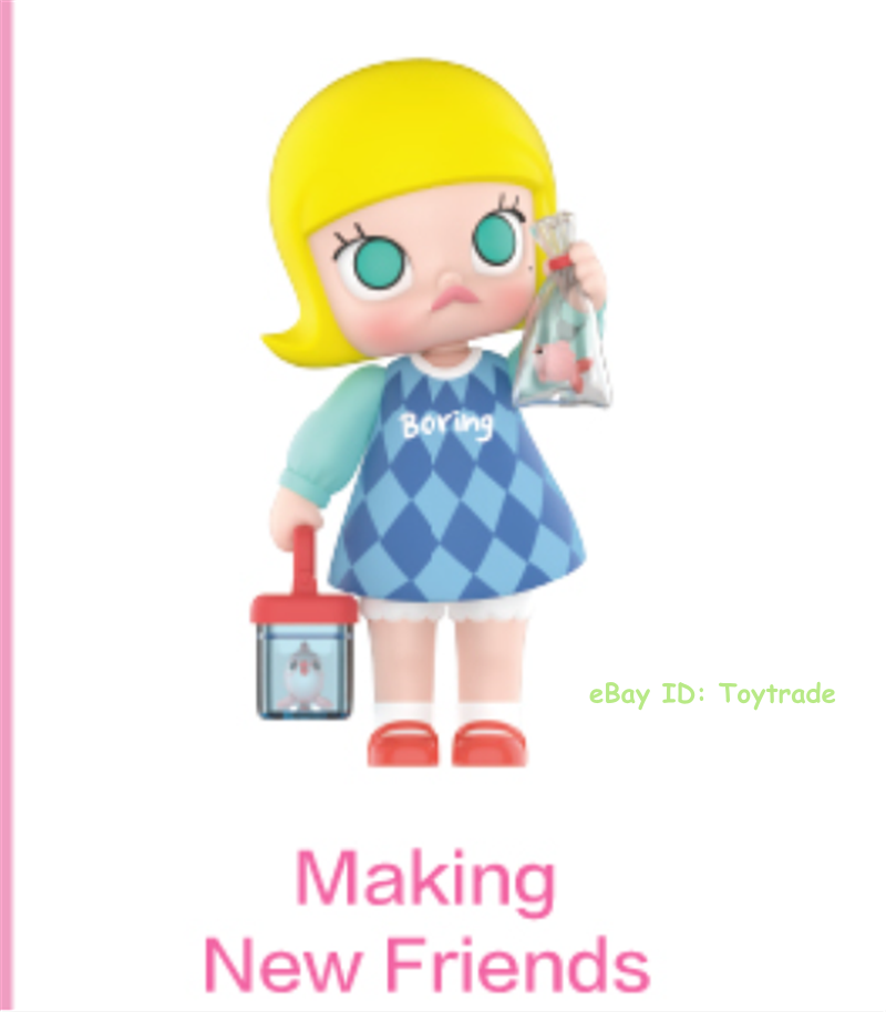 POP MART A Boring Day with Molly Making New Friends Mini Figure 