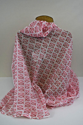 COLORI DI MARE ITALIAN WHITE WITH RED FISH SCARF/SARONG NWT 40 X 70''