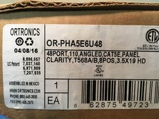 Ortronics OR-PHA5E6U48 48 Port Angled Cat5E Panel T568A/B