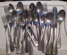 28 Pc Oneida Stainless Flatware Silverware Fork Spoons DIFFERENT TYPES