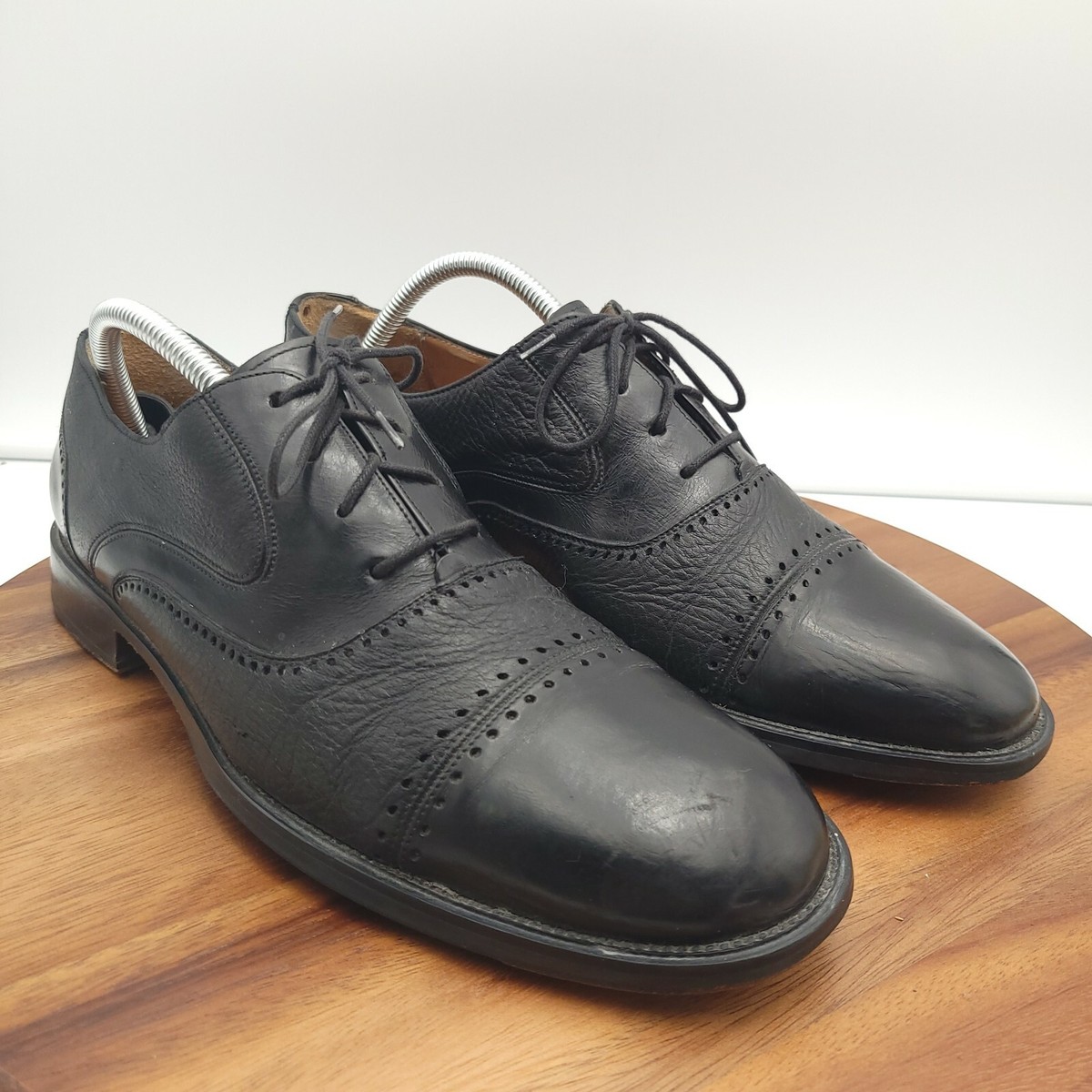 Miguel Angel Oxfords Shoes Mens Size 10 M Black Leather Cap  display picture 1