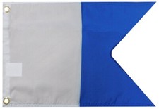 12x18 Alpha Diver 12"x18" 100D Woven Poly Nylon Boat Swallow Tail Flag Grommets
