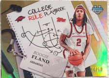 2025 25 bowman chrome boogie fland college rule playbook gold refractor/50