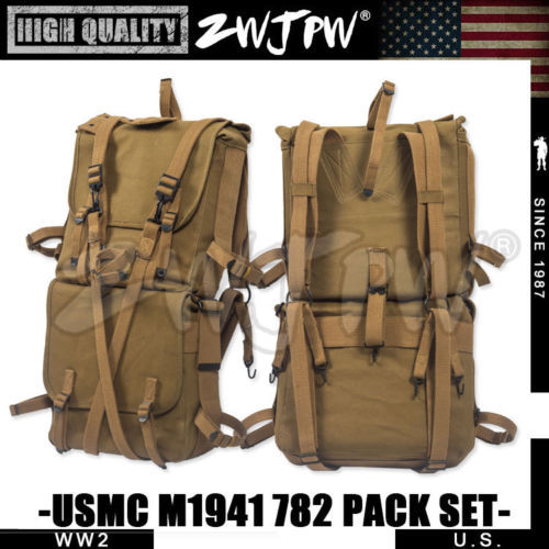 WWII WW2 US ARMY MILITARY USMC M1941 BACKPACK COMBINATION SET WITH 