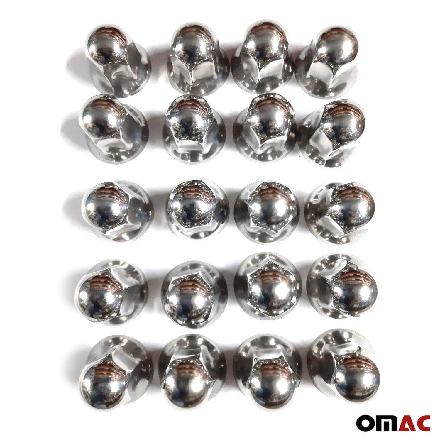 60x Radmutterabdeckungen Chrom - 32mm Für Alle Felgen