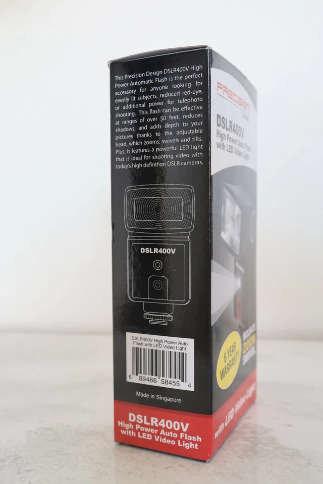 Precision Design DSLR400 Shoe Mount Flash w/LED video Lighting - Image 4 of 4