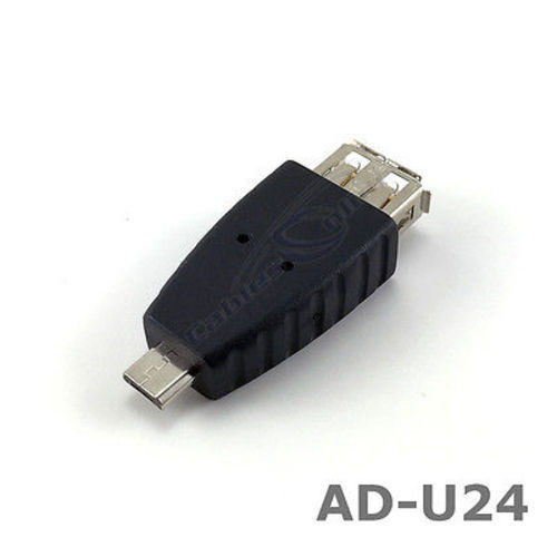 USB 2.0 Micro-B Male to A Female Adapter, AD-U24 - Picture 1 of 2