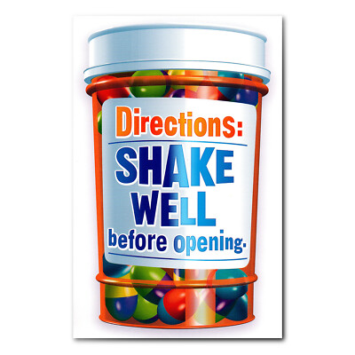 Funny GET WELL SOON Card, ''Shake Well'' by American Greetings + Envelope