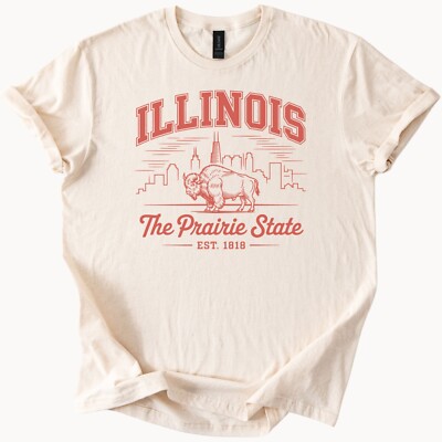 Illinois Bison Tee Prairie State Shirt