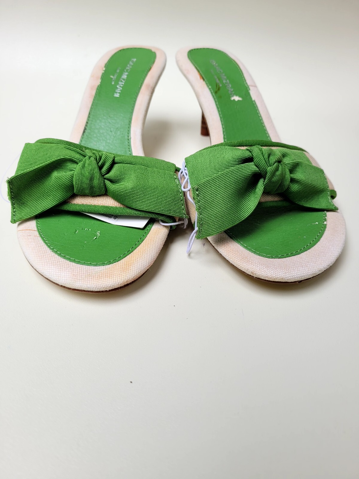 NEW ISAAC MIZRAHI for TARGET Women’s Leather/Canvas pumps Green Shoes