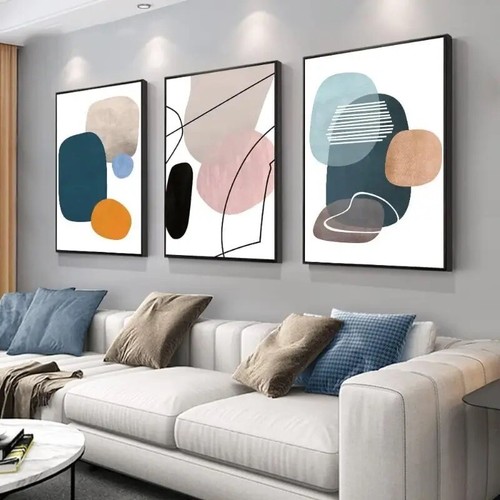 Nordic 3 Pieces Of Framed Decorative Paintings Print Wall Art Canvas 20x28Inches
