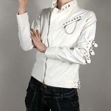 Pure Originals Jacket 10 S Biker Alt Metal Buckles Eyelet Chain Rocker Rave Y2k