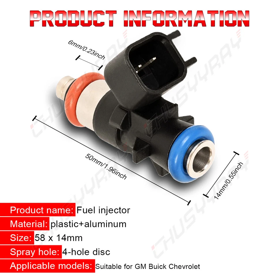 Inyectores de combustible de 4 orificios 0280158233 para Jeep Grand Cherokee Wrangler 2011-2017 6 piezas Foto 2 de 4