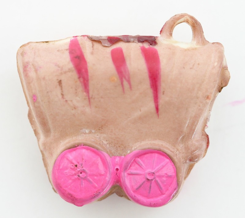 1940’s Vintage Celluloid PUFFY COVERED WAGON Charm-Prize-Cracker Jack Toy