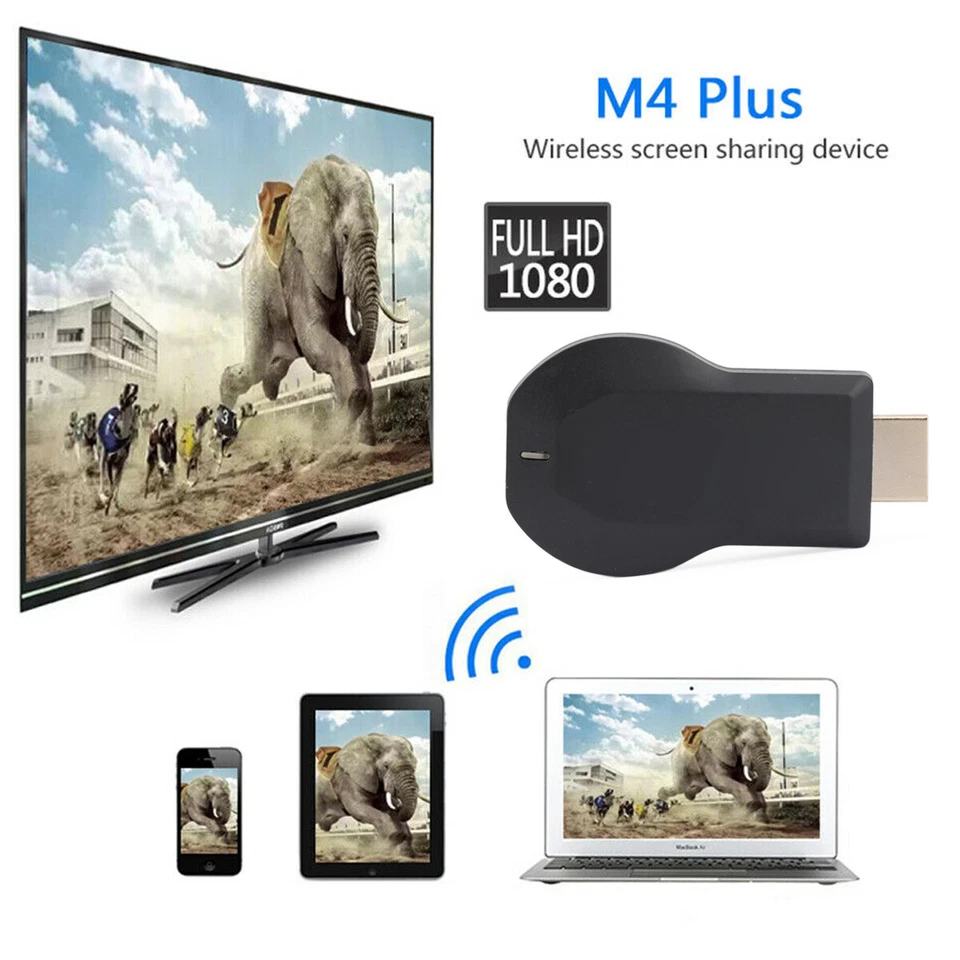 Reproductor multimedia 4K M4 Plus HD TV Cast Stick WIFI Pantalla Receptor Dongle EE. UU. Foto 2 de 4