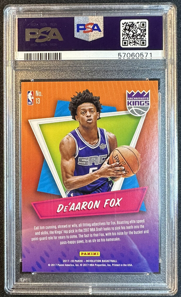 2017-18 Panini Revolution De'Aaron Fox Rookie Revolution RC #13