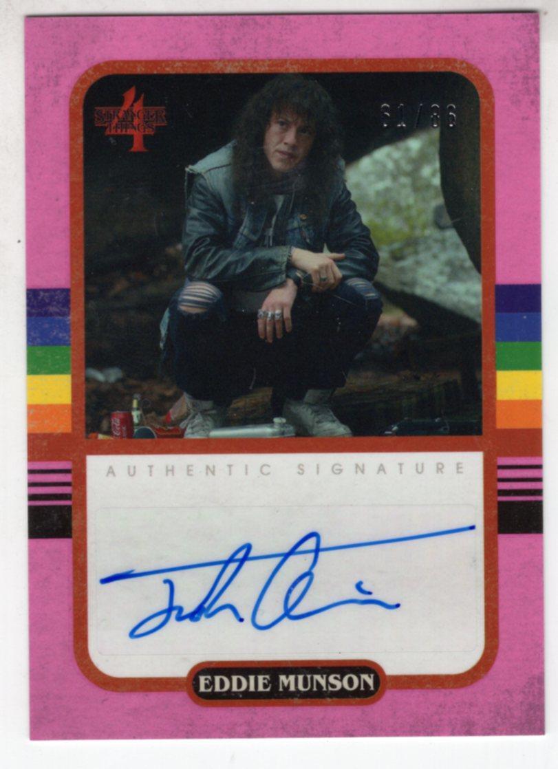 Stranger Things Season 4 Pink [86] Autograph Card SA-JQ Joseph
