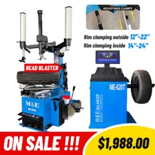 M&E Tire Changer Machine ME-T530-Z Wheel Balancer ME-B620 Combo Garage Equipment