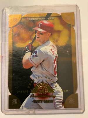 1998 Leaf Fractal Matrix Die-Cut /100 Rusty Greer (Gold Z-Axis) #1 Rangers